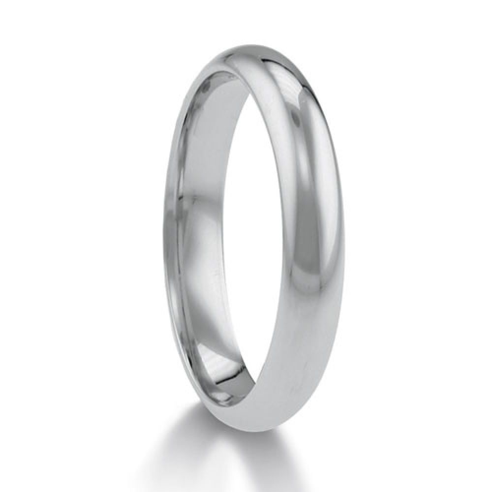 3mm 950 Platinum Paris Profile Wedding Rings Bands