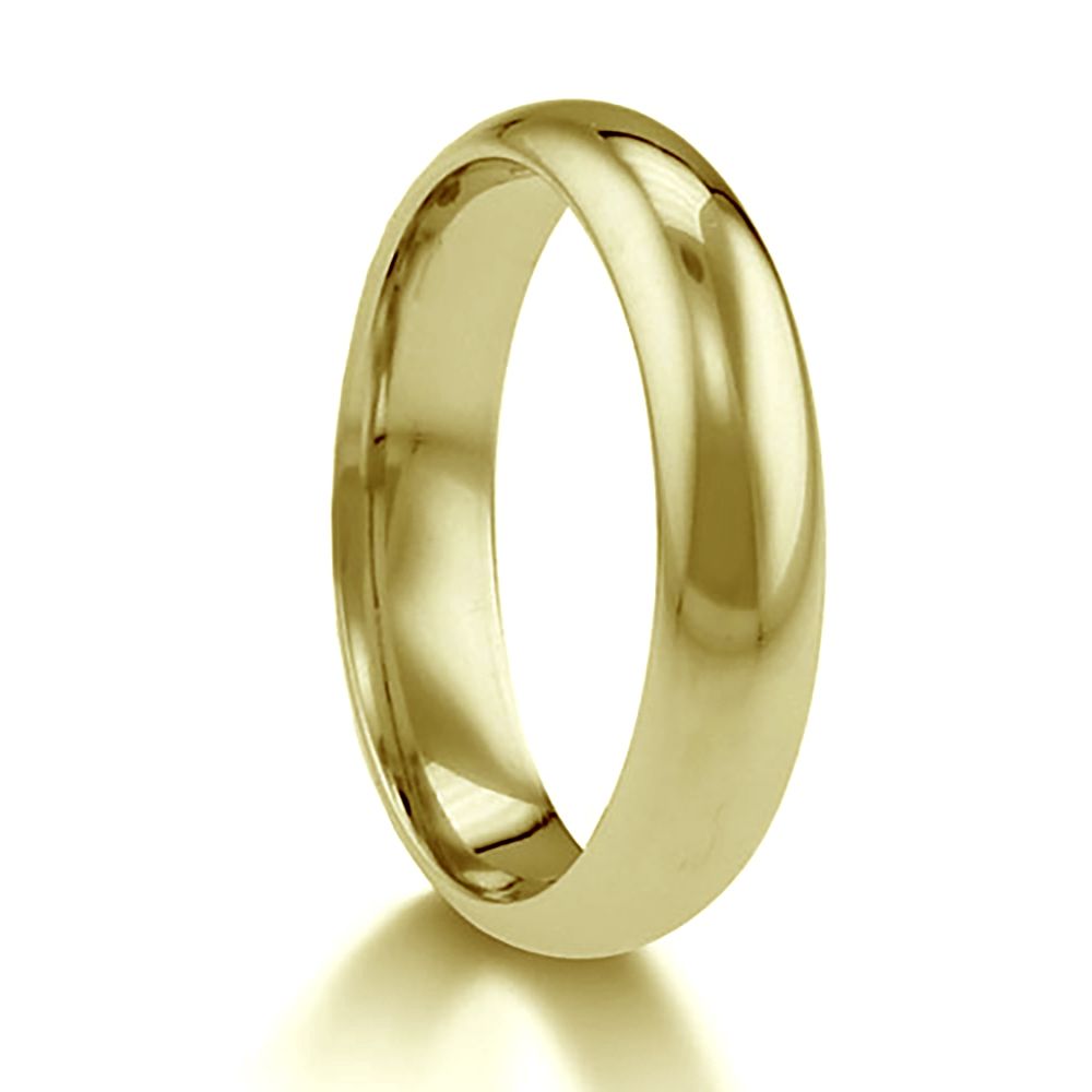 6mm 9ct Yellow Gold Paris Profile Wedding Rings Bands