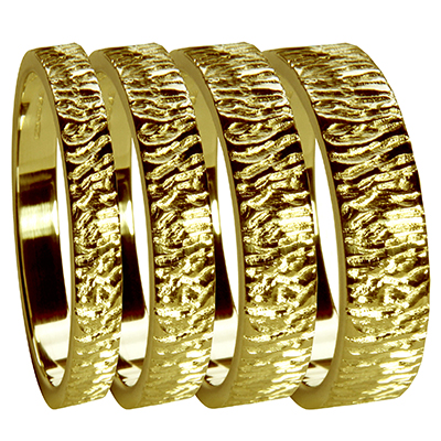 Anillos de boda de perfil plano de oro amarillo de 18 quilates 2 mm 3 mm 4 mm 5 mm 6 mm 