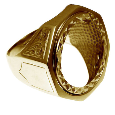 9ct solid yellow gold Sovereign Rings