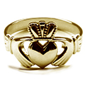 9ct Solid Gold Stamped Claddagh Rings