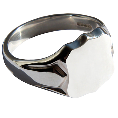 925 Silver Signet Rings Shield signet Rings