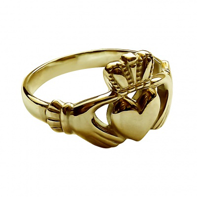 9ct solid yellow gold Claddagh Rings