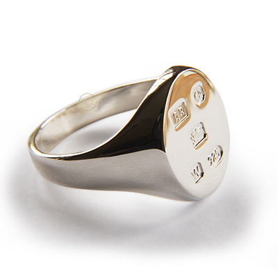 925 Featrure Hallmarked Silver Signet Rings oval signet Rings