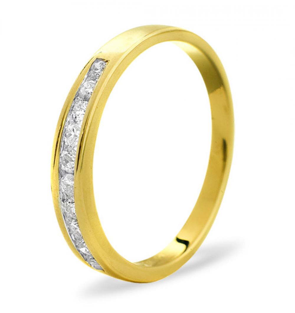 9ct 0.25ct Gold Half Eternity Diamond Ring