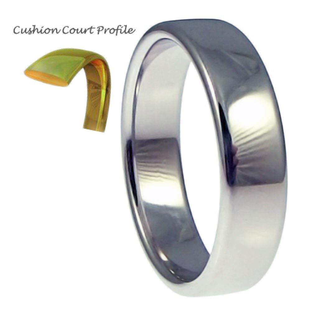 8mm 950 Platinum Heavy Cushion Court Comfort Wedding Rings Bands
