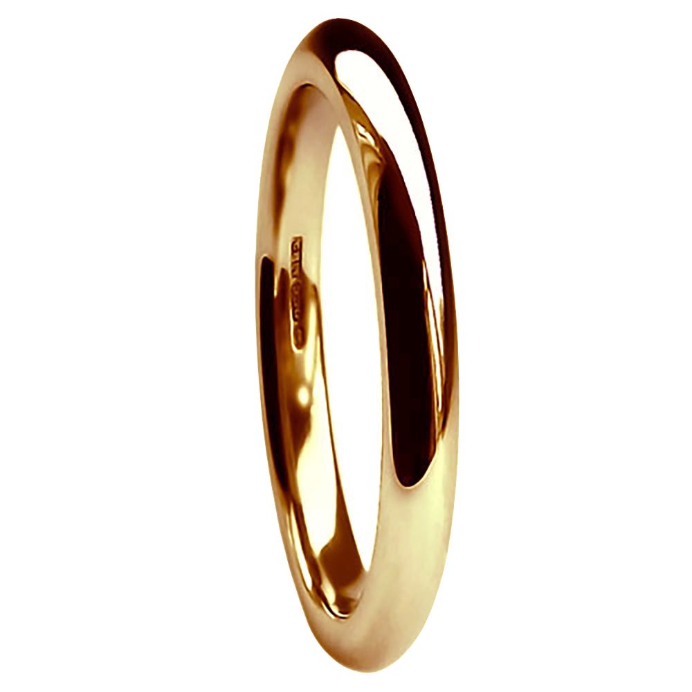 2mm 18ct Red Gold Extra Heavy Court Comfort Wedding Rings Bands