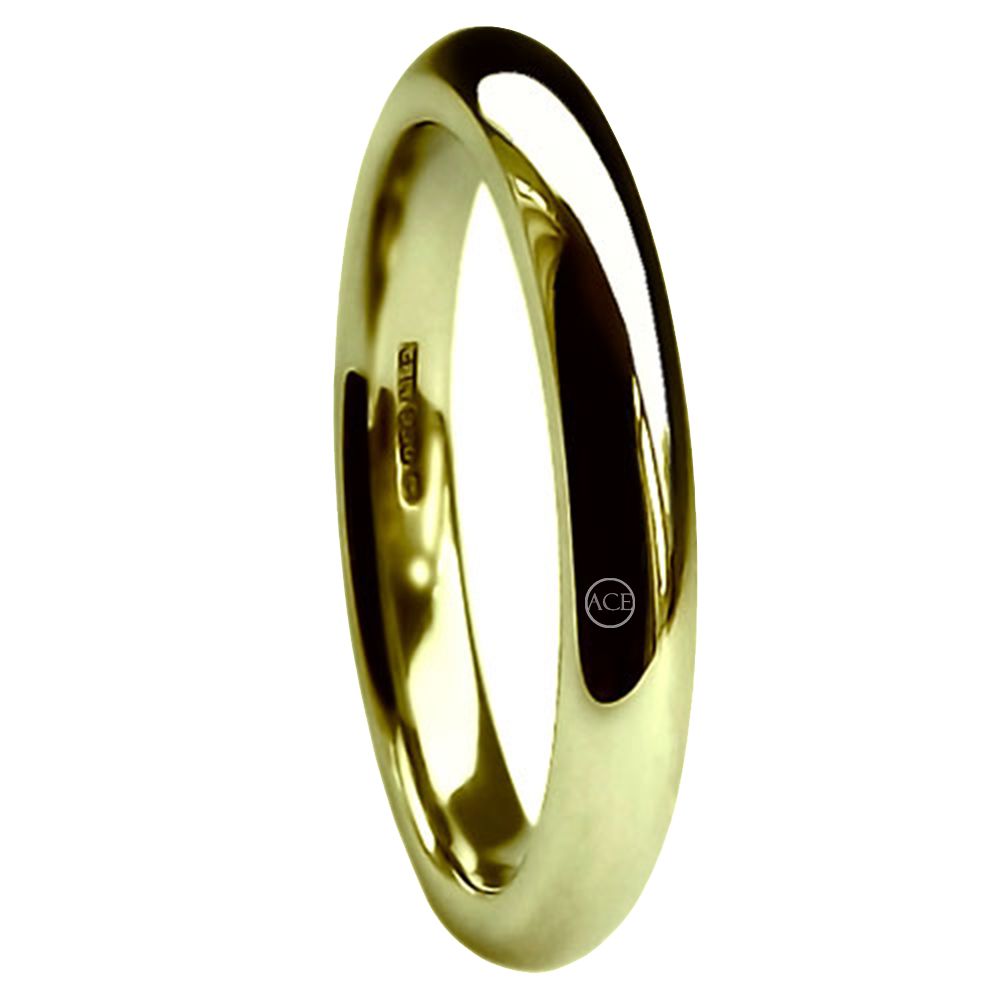 3mm 9ct Yellow Gold Extra Heavy Court Comfort Wedding Rings Bands