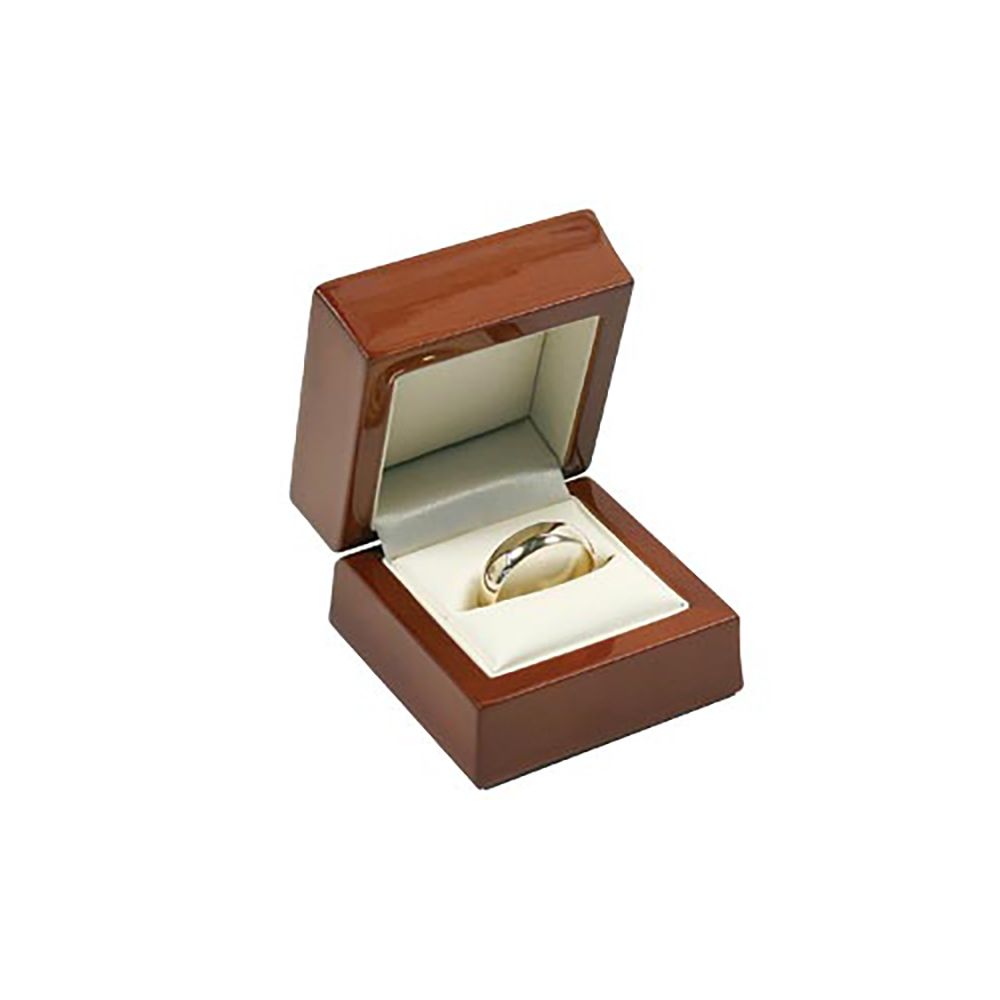 Mahogany Style Wooden Single Ring Box
