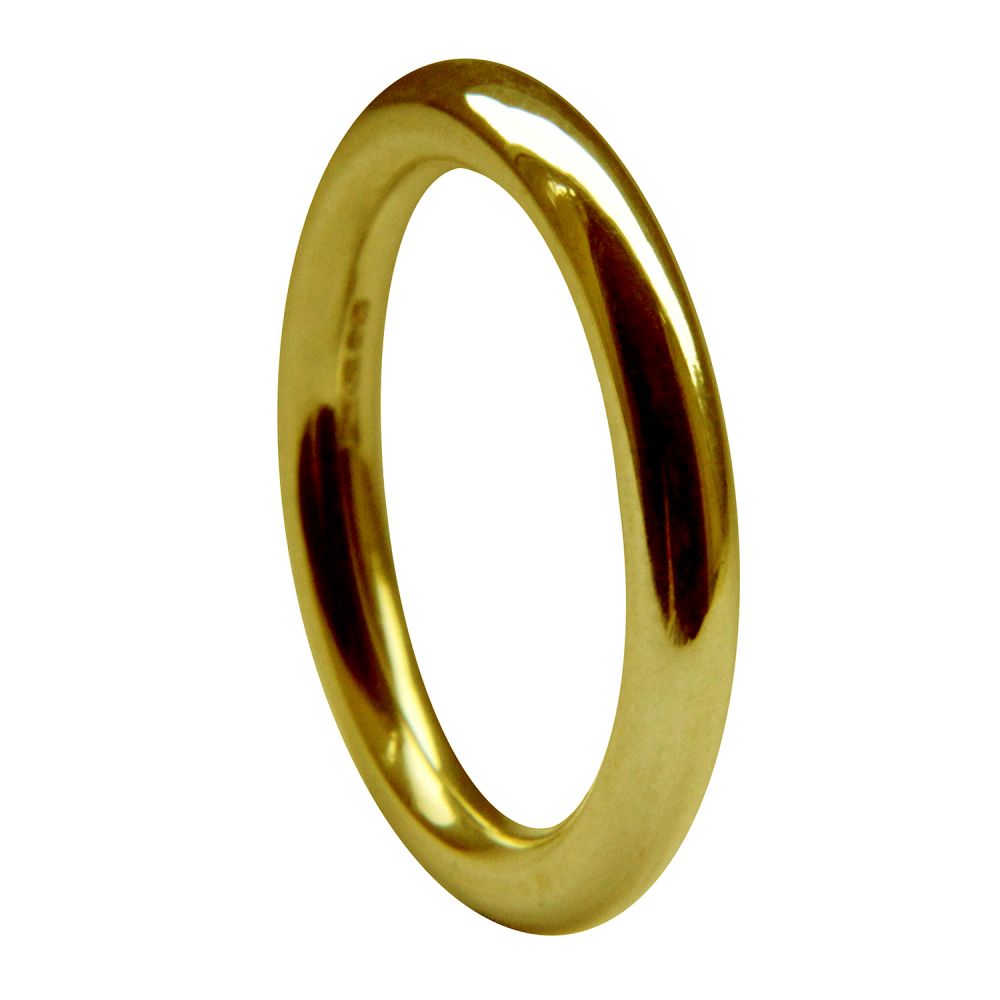 3mm 18ct Yellow Gold Halo Wedding Rings Bands