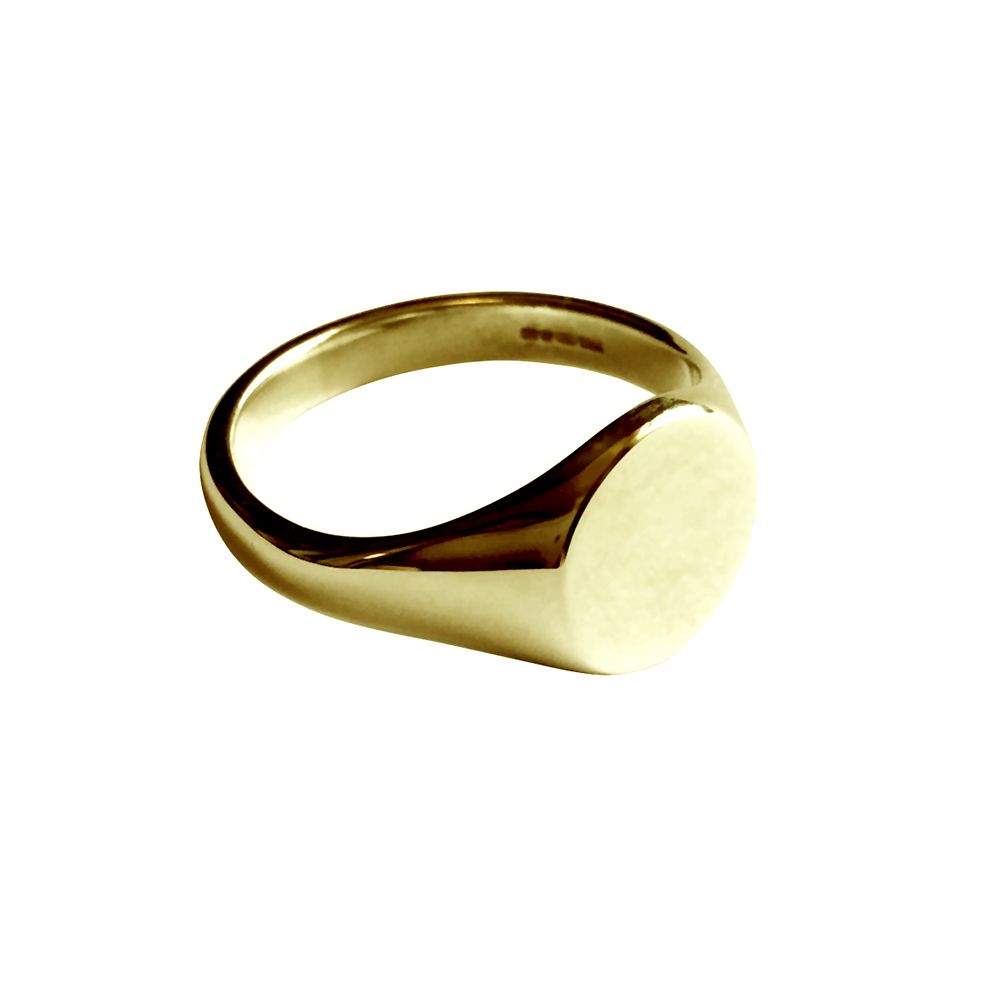 9ct Yellow Gold Round Signet Rings 11 x 11mm