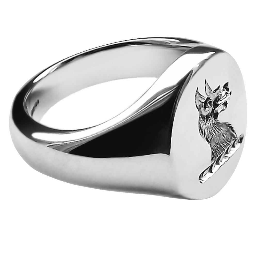 925 Sterling Silver Men's Oval Family Crest Signet Rings 16x13x2.75mm