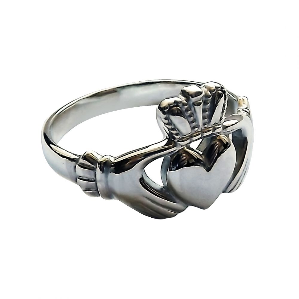 SALE 925 Silver Large Irish Claddagh Ring Bespoke Hand Finished @ R