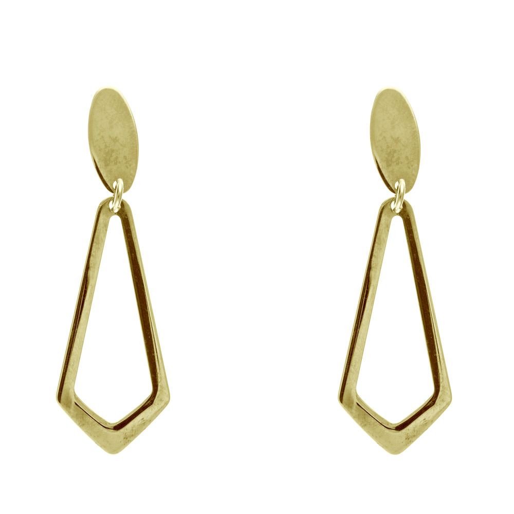 9ct Yellow Gold Drop Earrings With Posts