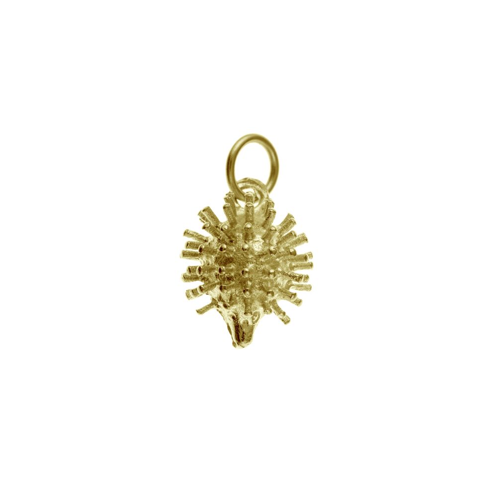 9ct Solid Yellow Gold Hedgehog Charm