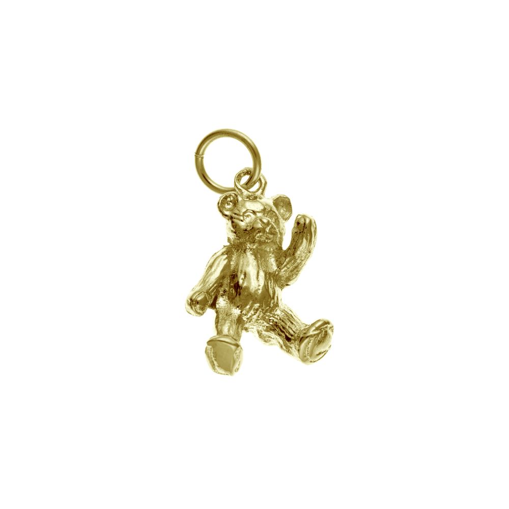 9ct Solid Yellow Gold Teddy Bear Charm