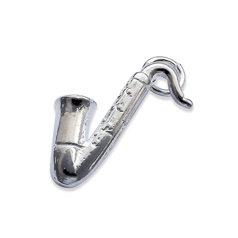 925 Sterling Silver Sterling Silver Saxophone Charm 2.3g