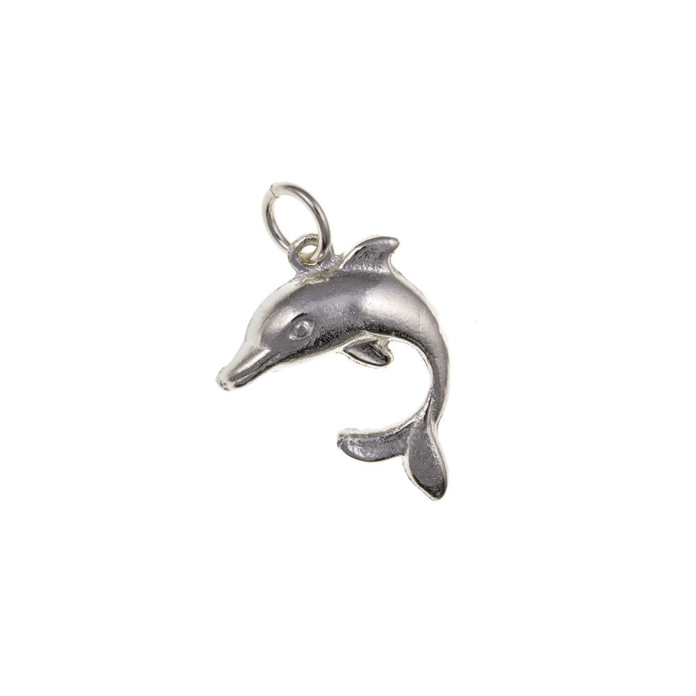925 Sterling Silver Jumping Dolphin Charm