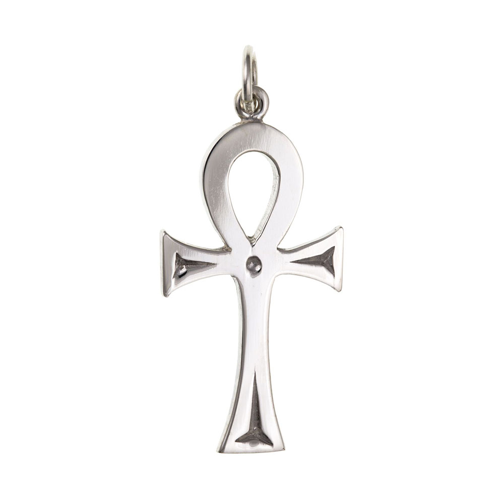 925 Sterling Silver Large Ankh Cross 32 x 16mm with Optional Hanging Chain