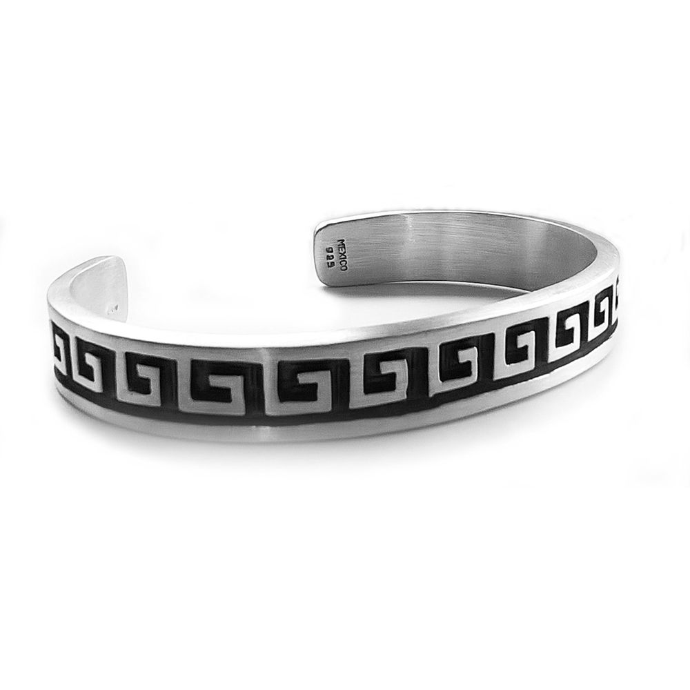 925 Sterling Silver 11mm Men's Heavy Mexican Bangle