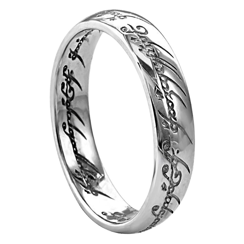 4mm 9ct White Gold Lord Of The Rings Heavy Court Comfort Wedding Rings Bands
